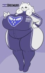 bbw big_breasts breasts chubby chubby_anthro chubby_cheeks chubby_female cleavage female furry huge_breasts lingerie mexifurfoof milf overweight overweight_female solo text thick_thighs toriel undertale undertale_(series) wide_hips