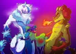 1girl2boys 1girls 2boys 2boys1girl anthro anthro_penetrating antropomorph ass big_ass big_breasts blowjob blowjob_face blue_hair blush cold cold_snapdragon_(pv2) cold_snapdragon_(pvz) commission dragon female female_penetrated fire fluffy freckles furry green_body green_eyes green_hair green_shadow_(pvz) green_skin honghito male male/female male_penetrating male_penetrating_female oral oral_penetration oral_sex orange_hair peashooter_(pvz) penetrating penetration penis petite petite_body plant plant_girl plant_humanoid plants_vs_zombies plants_vs_zombies:_heroes pvz reptile reptile_humanoid sex snapdragon_(pvz) spitroast vaginal_penetration white_body white_hair