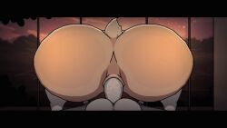 1boy 1boy1girl 1girls anal anal_sex animated anthro big_ass bubble_ass bubble_butt bugs_bunny cowgirl_position dendyart fat_ass female furry lola_bunny looney_tunes male male/female penis penis_in_ass