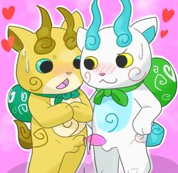 blush censored frottage incest komajirou komasan male penis precum sex yaoi yo-kai_watch る