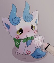 balls blush censored cum cum_on_feet foot_fetish footjob humanoid_penis komasan male paws penis yaoi yo-kai_watch 裂漏