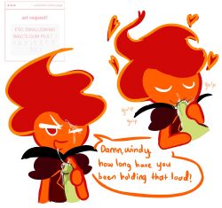 fire spirit cookie from cookie run by sodastik