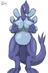 anthro breasts dickgirl female intersex legendary_pokémon lugia nintendo penis pokémorph pokemon pokemon_(species) pokemon_gsc pokemon_xd purple_body quin-nsfw red_eyes shadow_lugia shadow_pokémon simple_background solo white_background wings