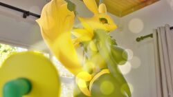 3d anthro anthro_only big_ass big_breasts breasts bubble_butt digimon digimon_(species) female furry huge_ass huge_breasts hypnosis mercfox438 renamon thick_thighs wide_hips