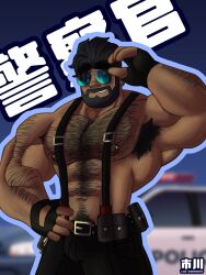 1male bara bara_tits bruno_policeman brunotheart hairy_armpits hairy_arms hairy_chest hairy_male muscle policeman