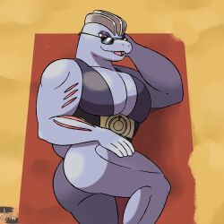 1girl female machoke monster muscle_girl muscles nintendo pokemon pokemon_(species)