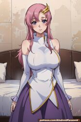 ai_generated aindroidparanoid bath bathroom bed big_breasts cameltoe gundam gundam_seed hairclip huge_breasts lacus_clyne large_breasts lingerie long_hair nipples pink_hair pulled_by_self purple_eyes pussy stable_diffusion undressing wavy_hair