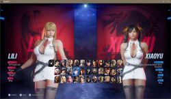 big_breasts boob_window bra cleavage emilie_de_rochefort female female_only fishnets ling_xiaoyu mod namco tekken tekken_8 thick_thighs