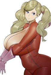 1girls ann_takamaki atlus big_breasts blonde_hair blue_eyes breasts clothing doublehero female hi_res hips human large_breasts light-skinned_female light_skin long_hair pale_skin persona persona_5 phantom_thief_suit thick_thighs thighs twintails wide_hips