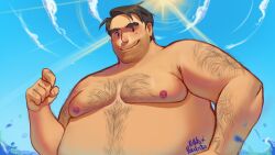 1boy beach belly blue_sky clouds fat_belly fat_fucker fat_man flipline flipline_studios human male male_only manboobs moobs obese obese_male overweight overweight_male papa_louie pollitopacifista skip_(papa_louie) solo_male video_game video_game_character video_game_franchise video_games you