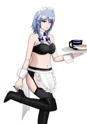 boots leather_boots maid originxyz sakuya_izayoi silver_hair tagme touhou underwear white_hair