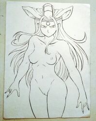 bare_breasts dragon_ball dragon_ball_gt evil_dragon exposed_breasts liu_xing_long naked_female nipples nude oceanus_shenron pussy sketch sketchbook tagme visible_pussy