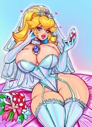 princess peach from mario (series) by theartofmathew