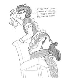 alien ass cleaning crossdressing femboy feminization homestuck horns karkat_vantas kneehighs maid maid_headdress maid_uniform male_focus mary_janes panties panty_shot thighs troll upskirt wistfullinsomniac