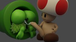 3d 5_toes after_anal ambiguous_gender anal barefoot bobyph69 bovinicus69 cum cum_in_ass feet mario_(series) piranha_plant plant soles stuck tagme toad_(mario) toes