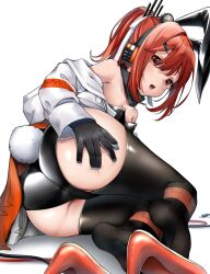 1girls a.i._voice adachi_rei alpaca_opo animal_ears animal_tail ass ass ass_focus black_gloves butt_focus cleavage fake_animal_ears fake_tail female female_only gloves hair_ribbon hand_on_ass hand_on_butt headlamp high_heels huge_ass huge_butt jacket looking_at_viewer medium_hair open_jacket open_mouth orange_eyes orange_footwear orange_hair playboy_bunny rabbit_ears rabbit_tail radio_antenna small_breasts solo solo_female tail teasing teasing_viewer utau white_jacket white_ribbon