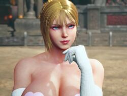 big_breasts blonde_hair bride bride_gown cleavage emilie_de_rochefort female female_only mod tekken tekken_8