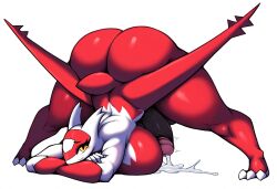 ai_generated anthro ass big_ass big_breasts big_penis breasts cum futanari huge_breasts huge_cock intersex jack-o_pose latias novelai penis pokemon pokemon_(species) sibal123