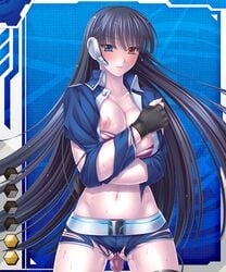 aikawa_arisa blush breasts lilith-soft nipples tagme taimanin_asagi_battle_arena taimanin_asagi_battle_arena_all_card_gallery torn_clothes