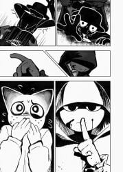 black_(sprunki) black_and_white comic_page cuntboy gray_(sprunki) incredibox_mod jevin_(sprunki) non_con rape sprunki tagme