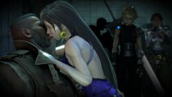 ass_grab barret_wallace cheating clothed corruption cuckold final_fantasy_vii_remake jessie_rasberry ntr public rubbing_pussy saliva tifa_lockhart tongue watching