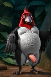 ai_generated anthro avian balls bird blue_sky_studios chubby epstar14 feathers looking_at_viewer male male_only pedro_(rio) penis red_cardinal rio_(film) rio_(series) solo talons winged_arms