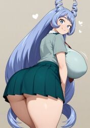 ai_generated blue_hair hadou_nejire large_breasts long_hair my_hero_academia nejire_hado