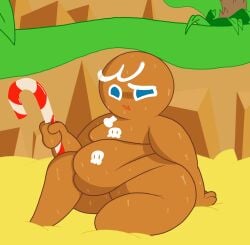 altforfatart candy_cane chubby cookie_run cookie_run_kingdom cookie_run_ovenbreak devsisters fupa gingerbrave holding_object male male_only obese obese_male sweat sweatdrop