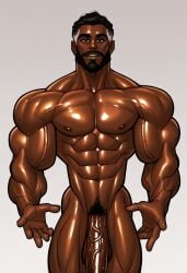 1boy abs ai_generated athletic_male balls beard big_arms big_muscles big_pecs big_penis black_hair brown_eyes bulging_biceps civitai completely_naked completely_nude completely_nude_male daddy dark-skinned_male dark_skin erection eye_contact facial_hair fit fit_male girthy_penis green_hair hazel_eyes huge_cock huge_muscles human hunk looking_at_viewer male male_only massive_cock massive_penis muscular_male naked naked_male nude nude_male oc original_character penis pubic_hair reaching_out reaching_towards_viewer self_upload smile smile_at_viewer smiling smiling_at_viewer solo solo_focus solo_male straight valyrianprince11 veins veins_on_dick veiny_muscles veiny_penis