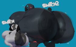 2025 2girls ass ass_focus breasts canine female female_focus female_only gigantic_ass hi_res high_resolution highres huge_ass looking_at_viewer looking_back massive_ass motylek nintendo nintendo_switch nintendo_switch_2 png switch_dog thick_ass