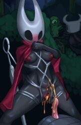 1boy 1girls 2026 after_sex blush bondage breasts bug cowgirl_position cum cum_drip cum_in_pussy cum_inside cumshot detailed_background digital_media_(artwork) fluids functionally_nude grub_(hollow_knight) hacksawbunni hollow_knight hornet_(hollow_knight) nipples nude rope rope_bondage sex shibari stealth_sex the_knight_(hollow_knight) video_games