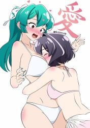daremonia00 female female_only hearts_around_head hiiragi_utena mahou_shoujo_ni_akogarete minakami_sayo white_background yuri