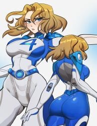 1girls 2d absurd_res ass breasts female female_focus female_only hi_res hyyun invisible_woman invisible_woman_(marvel_rivals) large_breasts light-skinned_female light_skin looking_at_viewer marvel marvel_rivals solo sue_storm superheroine thighs