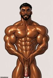 1boy abs ai_generated athletic_male balls beard big_arms big_muscles big_pecs big_penis black_hair brown_eyes bulging_biceps civitai completely_naked completely_nude completely_nude_male daddy dark-skinned_male dark_skin erection eye_contact facial_hair fit fit_male girthy_penis green_hair hazel_eyes holding_penis huge_cock huge_muscles human hunk looking_at_viewer male male_only massive_cock massive_penis muscular_male naked naked_male nude nude_male oc original_character penis pubic_hair self_upload smile smile_at_viewer smiling smiling_at_viewer solo solo_focus solo_male straight touching_penis valyrianprince11 veins veins_on_dick veiny_muscles veiny_penis