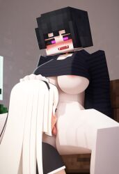 2girls ai_generated altra_x big_breasts black_hair black_sclera black_topwear blush choker dawg_wtf demon_girl fangs legs_apart licking_pussy long_hair looking_at_another looking_pleasured maid maid_headdress minecraft mojang norahsuccubus open_mouth oral purple_hair pussy short_hair sitting succubus underboob white_hair white_skin yuri