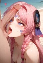 1boy 1boy1girl 1girl1boy after_fellatio after_sex ai_generated big_ass big_breasts blue_eyes citlali_(genshin_impact) cum cum_in_pussy cum_inside cum_on_face ejaculation female genshin_impact hearts_around_head lonewaifuartai nude nude_female penis_on_face pink_hair