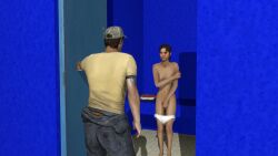 3d angry changing_room clothed_male_nude_female covering covering_breasts covering_pussy ellis_(left_4_dead) embarrassed embarrassed_naked_female embarrassed_nude_female enf female left_4_dead left_4_dead_(series) left_4_dead_2 masterzenus naked nude only_one_naked shorter_than_30_seconds tagme trying_on_clothes video white_panties zoey_(left_4_dead)