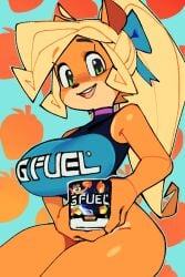 advertisement big_breasts breasts coco_bandicoot crash_(series) female g_fuel tagme thick_thighs wamudraws