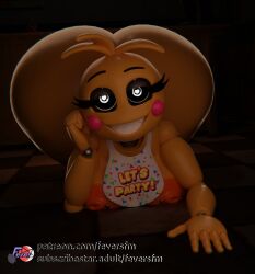 1girls 3d 3d_(artwork) 3d_model animatronic ass ass_bigger_than_head ass_focus big_ass big_butt female female_only feversfm five_nights_at_freddy's five_nights_at_freddy's_2 fnaf heart-shaped_pupils huge_ass huge_butt solo solo_female toy_chica_(fnaf) toy_chica_(love_taste) yellow_body