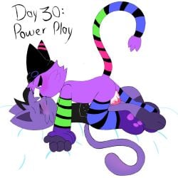 anthro anthro_on_anthro anthro_only catnap catnap_(poppy_playtime) critters_(poppy_playtime) domestic_cat eli_744_(artists) feline furry_only no_humans oc ocs poppy_playtime poppy_playtime_(chapter_3) purple_fur purple_skin sex smiling_critters tagme