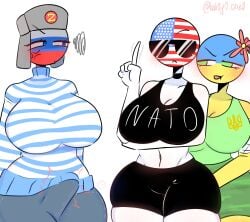 1futa 2girls amogus_reference artist_name artist_signature big_breasts breasts countryhuman countryhumans countryhumans_girl futanari kak0yt0_chel russia_(countryhumans) tagme twitter twitter_link twitter_username ukraine_(countryhumans) united_states_of_america_(countryhumans)