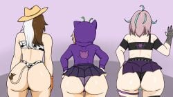 3girls artist_request ass ass_chart ass_comparison ass_focus big_ass emikukis feryfergg huge_ass mictia twitch youtube