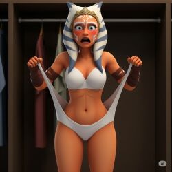 ahsoka_tano ai_generated looking_at_viewer star_wars wedgie