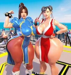 3d 6girls antarxrigel asian_female big_breasts black_hair blair_dame blonde_hair blue_hair bubble_ass bubble_butt capcom chun-li cleavage clothes_swap crossover curvy_female dat_ass dead_or_alive eastern_and_western_character facing_away fatal_fury female kasumi_(doa) kunoichi lara_croft large_breasts light-skinned_female light_skin mai_shiranui mature_female metroid milf multiple_girls nintendo orange_hair outdoors samus_aran short_shorts snk standing street_fighter street_fighter_ex tecmo thick thick_thighs tomb_raider voluptuous voluptuous_female wide_hips