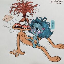 anxiety (inside out) from disney by littlestfuzz