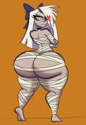 ai_generated female hazbin_hotel huge_ass maplecat mummy mummy_costume vaggie_(hazbin_hotel)