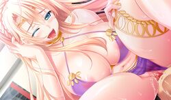 1boy areolae atelier_kaguya baku_ane_otouto_shibocchau_zo! blonde_hair blue_eyes blush breasts brother_and_sister censored choco_chip cunnilingus facesitting female game_cg hayasaki_noemi huge_breasts incest inverted_nipples legs licking licking_pussy long_hair looking_down mosaic_censoring navel open_mouth oral pussy pussy_juice saliva see-through sitting solo_focus sweat thick_thighs thighs tongue wet wince