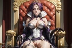 1girls after_fellatio after_sex after_vaginal ahe_gao ai_generated big_ass big_breasts big_butt blush cleavage covered_in_cum creamhorseai cum cum_covered cum_drip cum_in_mouth cum_in_pussy cum_inside cum_on_body cum_on_breasts cum_on_face dress excessive_cum eyelashes eyeshadow female high_resolution highres huge_breasts long_hair makeup mascara mature_female milf mirelia_q_melromarc mommy necklace purple_eyes purple_hair queen royal royalty seductive seductive_eyes seductive_look sitting tate_no_yuusha_no_nariagari throne voluptuous voluptuous_female