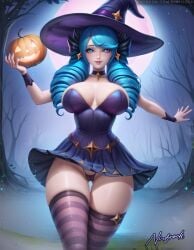 1girls ai_generated ass ass bewitching big_ass big_breasts big_butt big_thighs blue_hair breasts breasts_bigger_than_head curvy curvy_body curvy_female female female female_focus female_only gwen_(league_of_legends) hair halloween halloween_theme hourglass_figure huge_breasts huge_thighs human large_breasts league_of_legends lips ninfrock pale_skin pale_skinned_female pumpkin riot_games skinny_waist slim_waist solo solo_female solo_focus thick_legs thick_thighs uncensored voluptuous voluptuous_female white_skin white_skinned_female wide_hips witch_hat