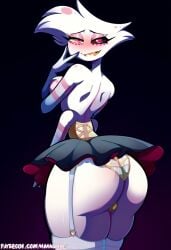 ai_generated angel_dust_(hazbin_hotel) civitai femboy hazbin_hotel landidzu_(style) tagme tutu